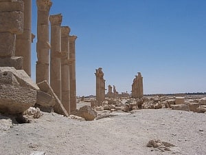 Image shows Roman ruins.