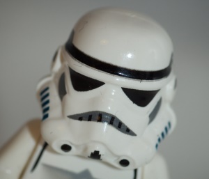 Image shows a Lego stormtrooper. 