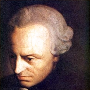 Image shows a portrait of Immanuel Kant.