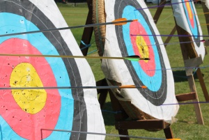 Image shows archery targets.