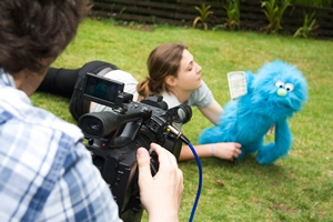 Image shows a student taking part in ORA Film Academy.